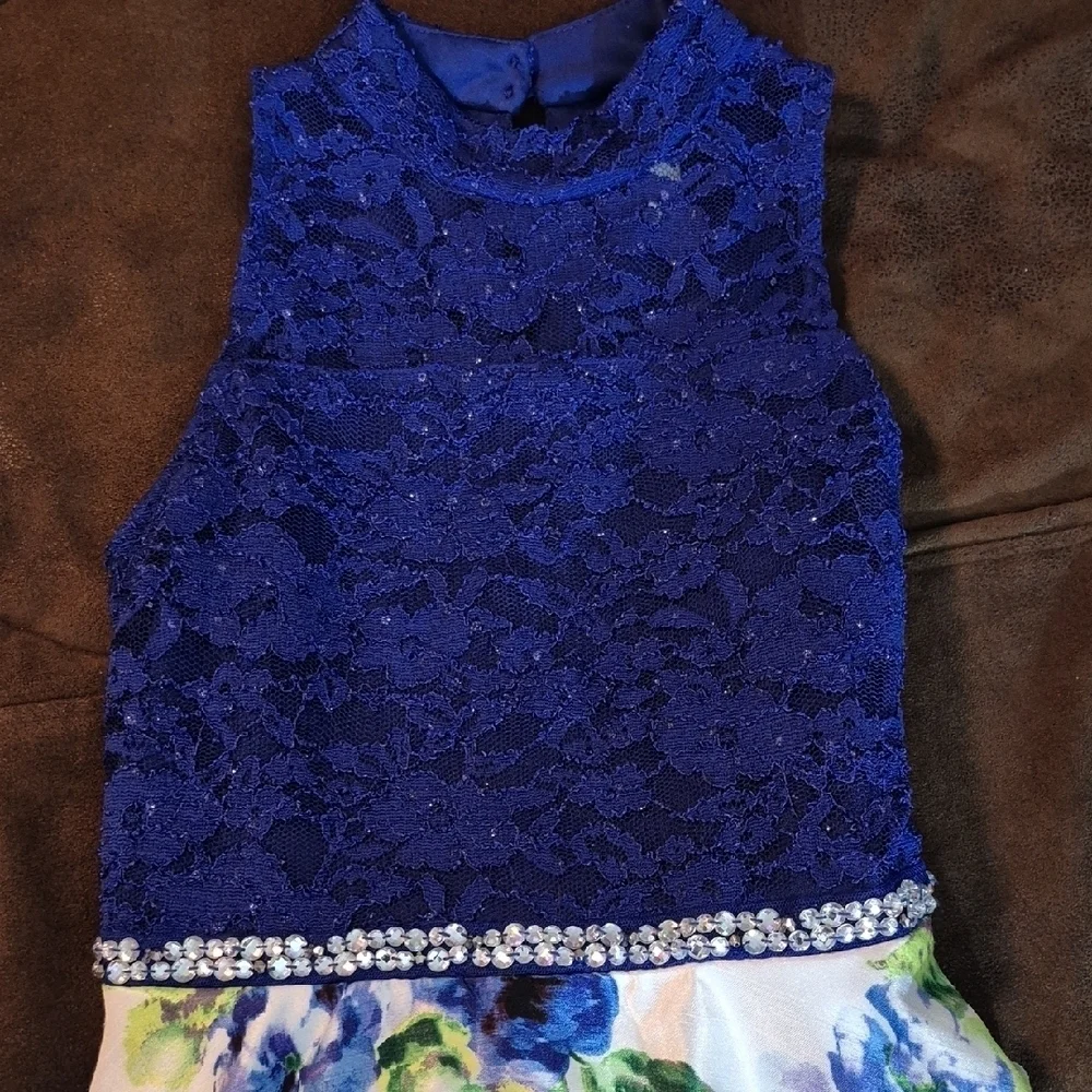 Xtraordinary Blue and White Ruffled Tiered Sundress